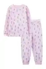 Конфетный теплая пижама для девочки, рост 92-110 см, 2-5 лет