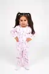 Конфетный теплая пижама для девочки, рост 92-110 см, 2-5 лет