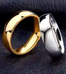 Золотой кольцо обручальное, стальное, унисекс, 6 мм