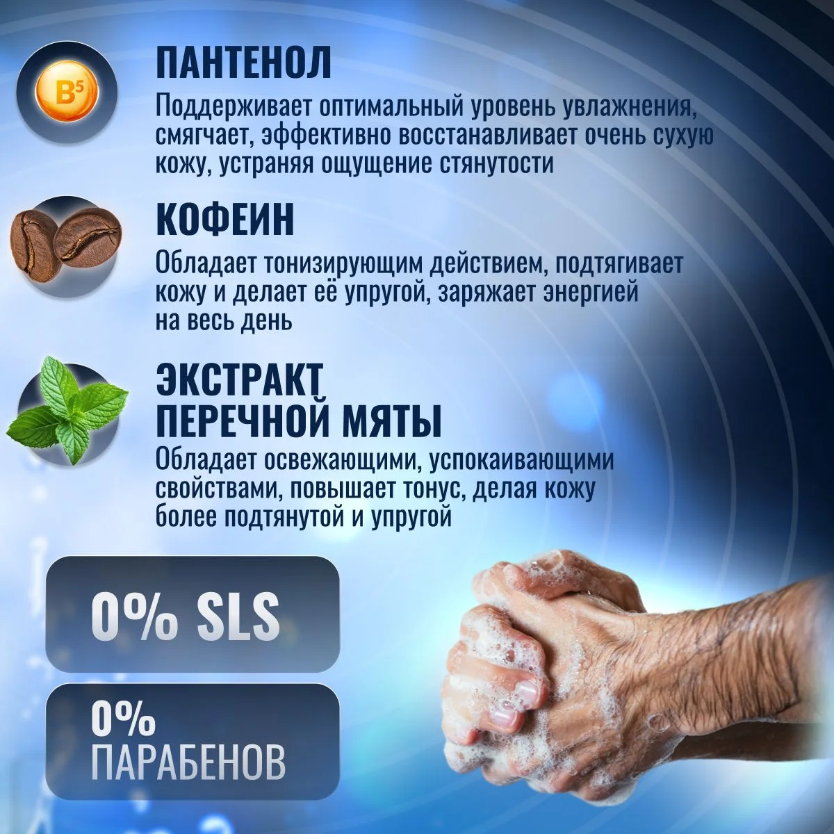 Гель для душа для лица и тела KRASSA MEN, 250 мл