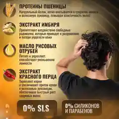 Шампунь мужской + кондиционер для волос и гель для душа 3в1 KRASSA MEN Hot & Spicy, 250 мл