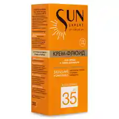 SUN EXPERT by KRASSA Солнцезащитный крем флюид для лица и зоны декольте SPF 35, 50 мл