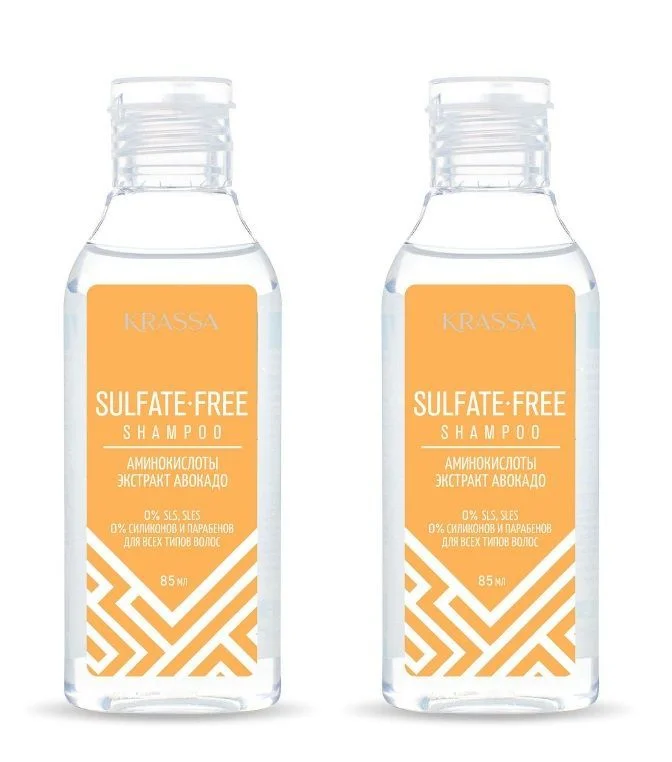 Шампунь и кондиционер тревел набор KRASSA Sulfate-free, 2 х 85 мл
