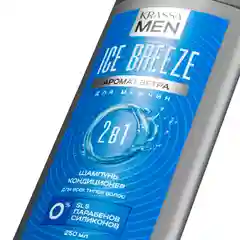Набор Шампунь-кондиционер 2в1 + Гель для душа 2 шт, 250 мл, серии MEN "Ice Breeze"