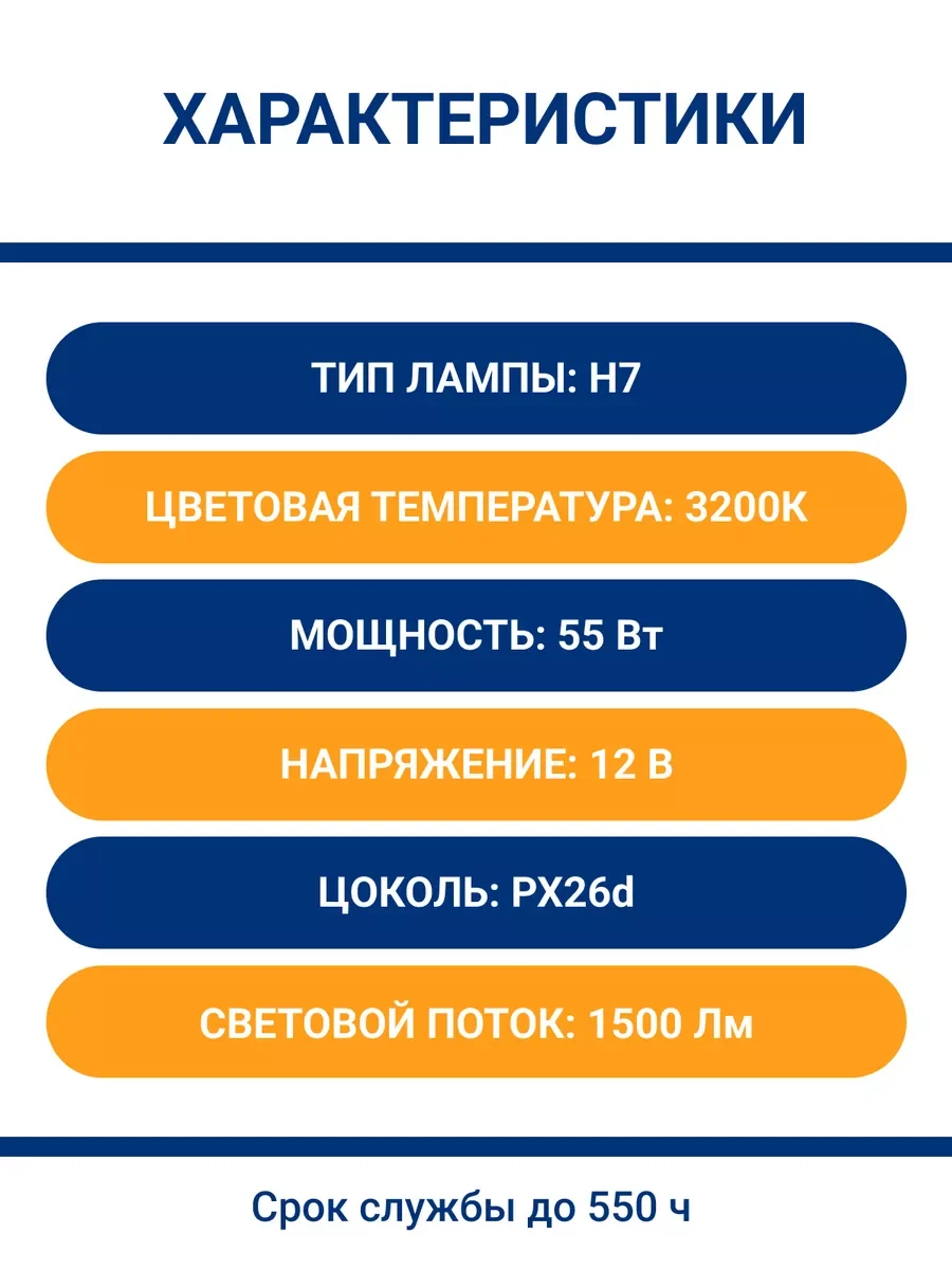 Автомобильная галогенная лампа Philips H7 Vision 12972PRC1 1 шт