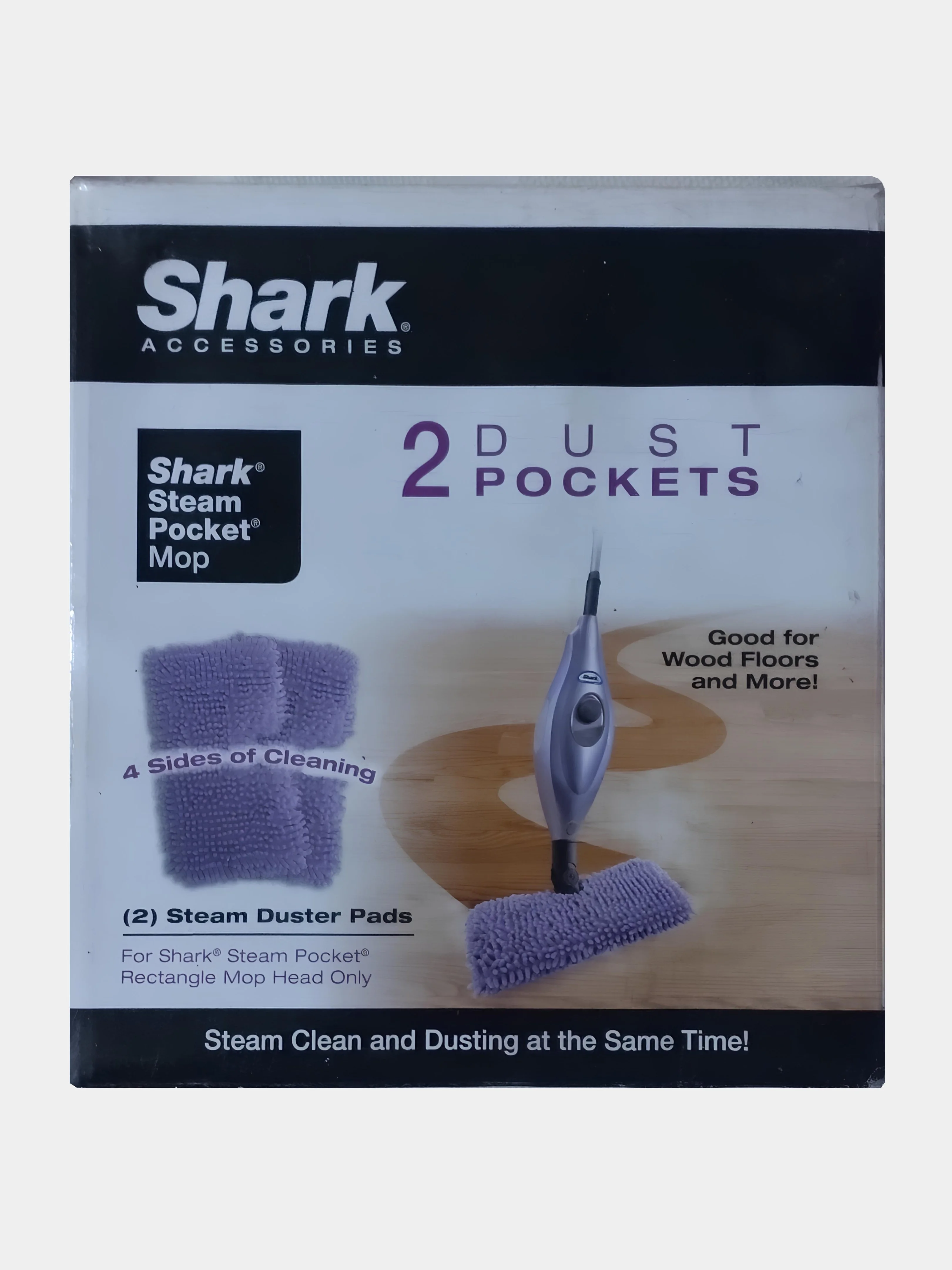 Фиолетовый накладки на швабру Shark Steam Pocket 2 шт