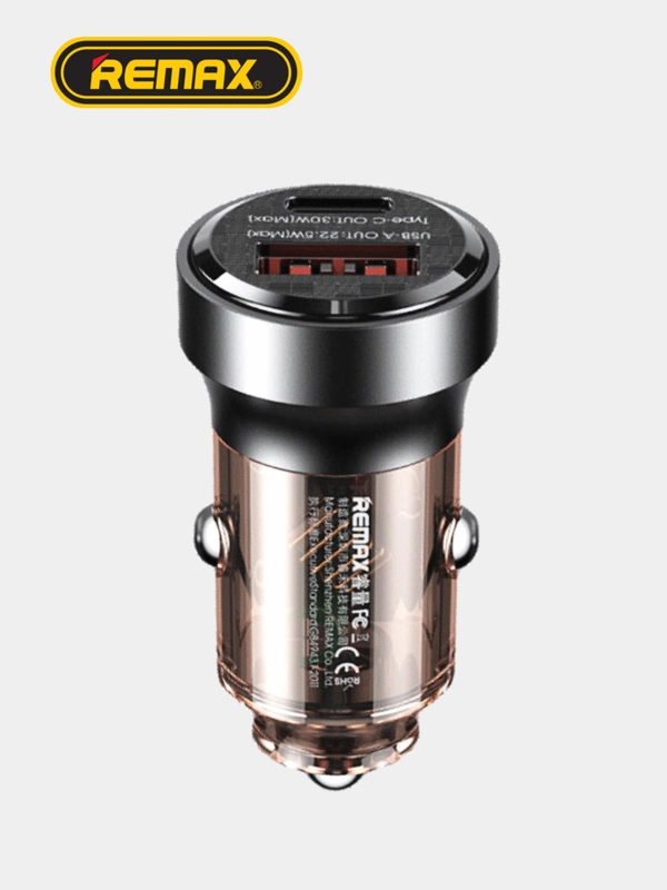 Автомобильное зарядное устройство в прикуриватель Type-C + USB, быстрая зарядка, 30В