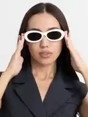 Белый солнцезащитные очки MIRSEE женские, овальные