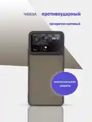 Черный чехол накладка для Xiaomi Poco X6 Pro, матовая, противоударная