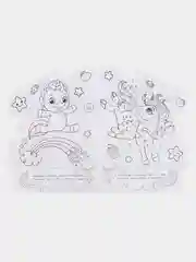 Лавандовый раскраска с историей Котёнок, Тигренок, Пони, Единорог, Чебурашка, Щенок