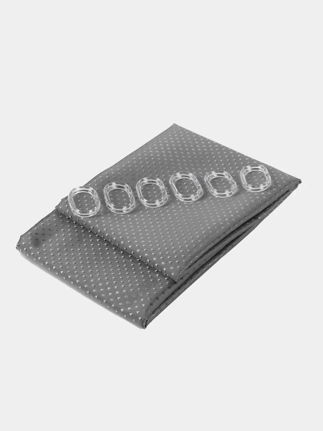 Шторка для ванной DeNASTIA "Diamond" 200x180см, с водоотталкивающей пропиткой, тёмно-серая