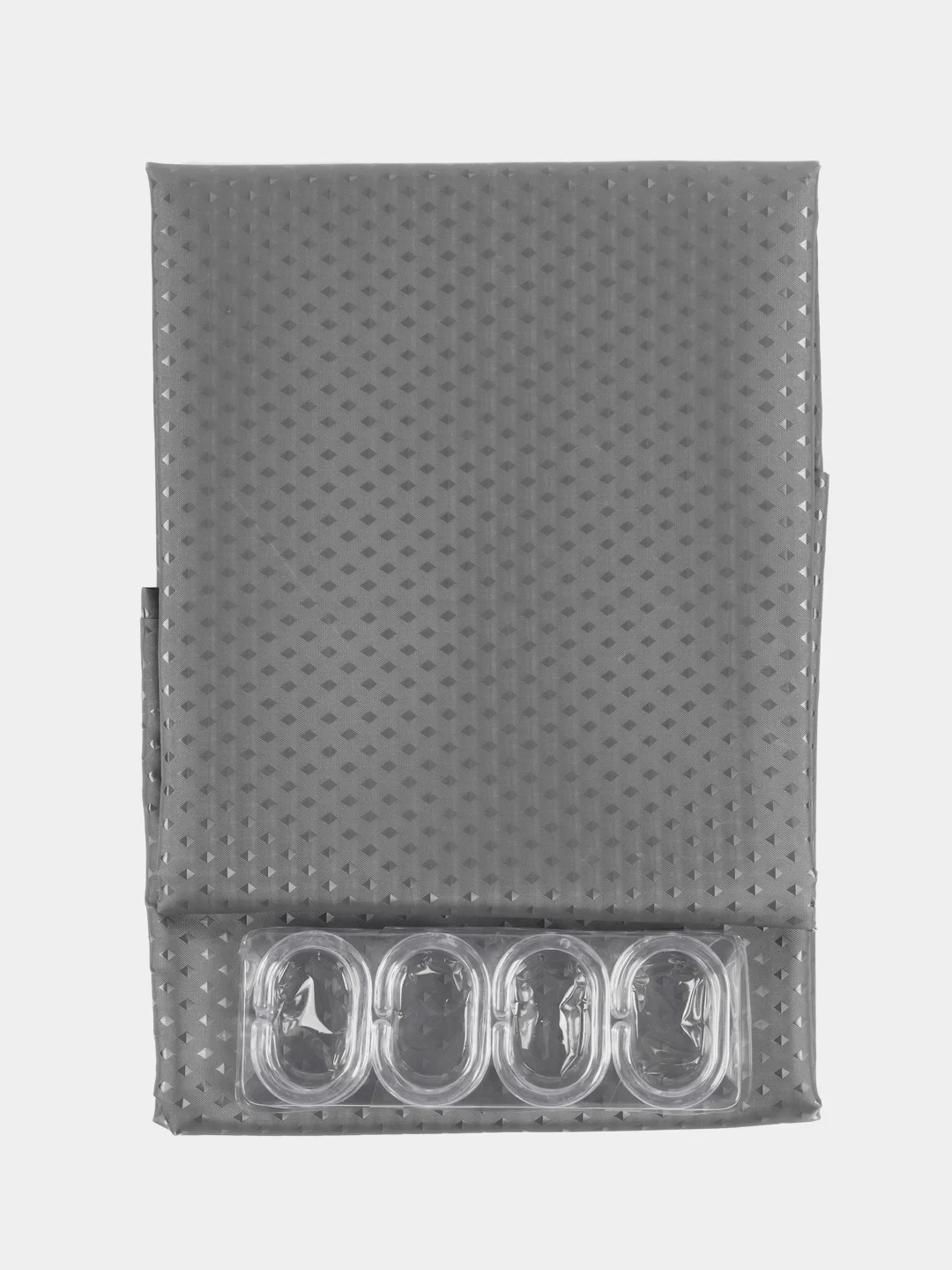 Шторка для ванной DeNASTIA "Diamond" 200x180см, с водоотталкивающей пропиткой, тёмно-серая