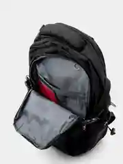 Черный рюкзак городской, с кабелями USB и AUX
