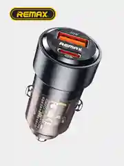 Автомобильное зарядное устройство в прикуриватель Type-C + USB, быстрая зарядка, 75В