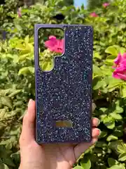 Фиолетовый силиконовый чехол the bling world для Samsung S24 Ultra / Самсунг S24 Ультра