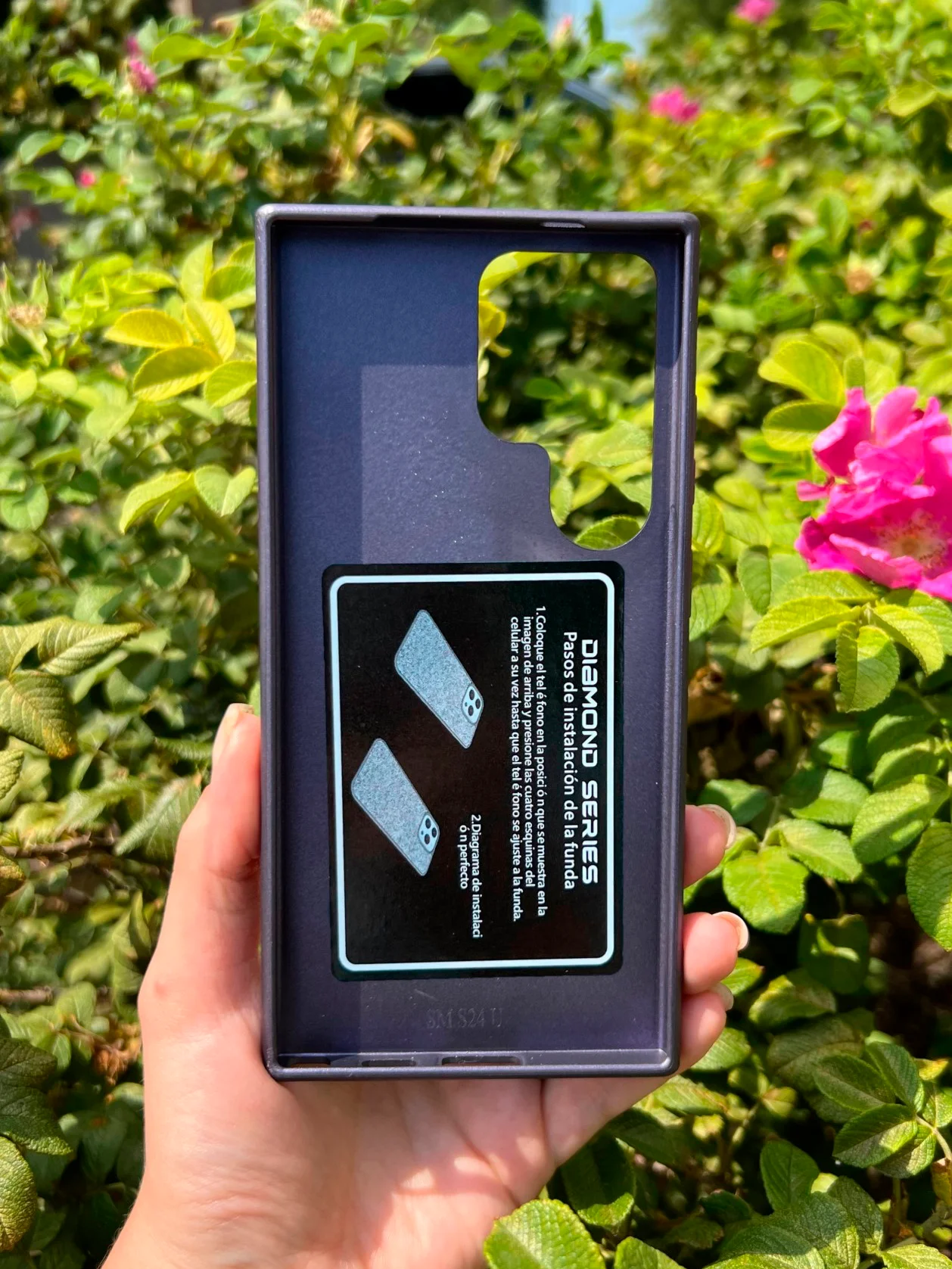 Фиолетовый силиконовый чехол the bling world для Samsung S24 Ultra / Самсунг S24 Ультра