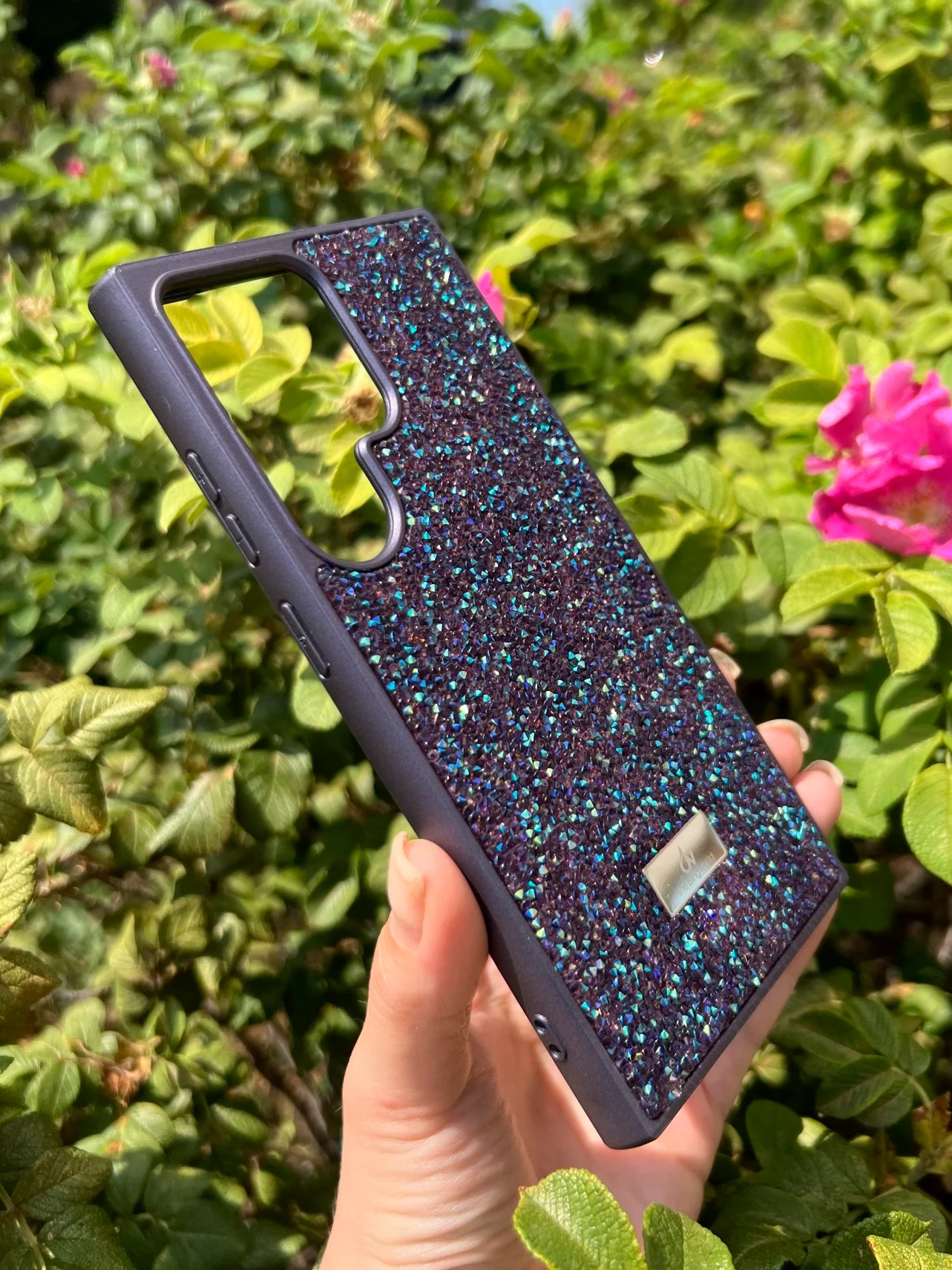 Фиолетовый силиконовый чехол the bling world для Samsung S24 Ultra / Самсунг S24 Ультра