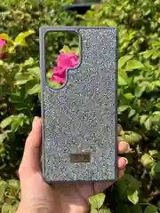 Серебряный силиконовый чехол the bling world для Samsung S24 Ultra / Самсунг S24 Ультра