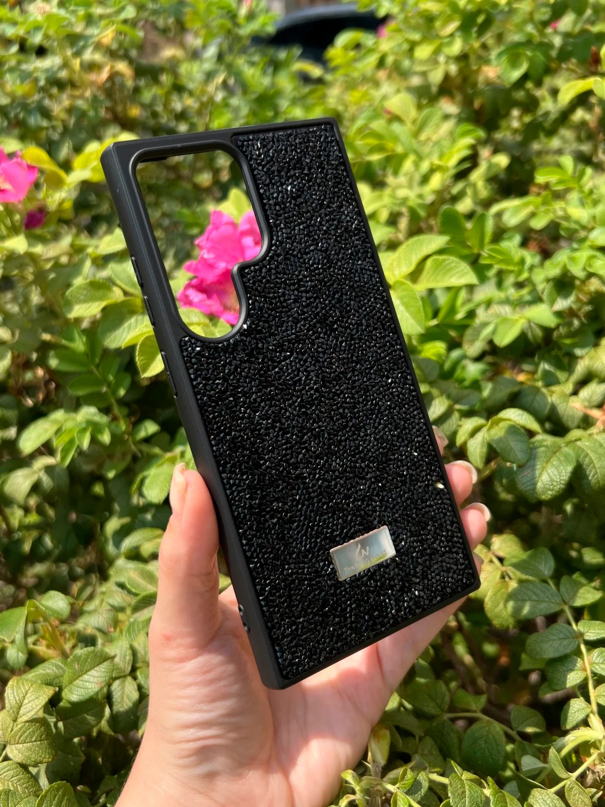 Черный силиконовый чехол the bling world для Samsung S24 Ultra / Самсунг S24 Ультра