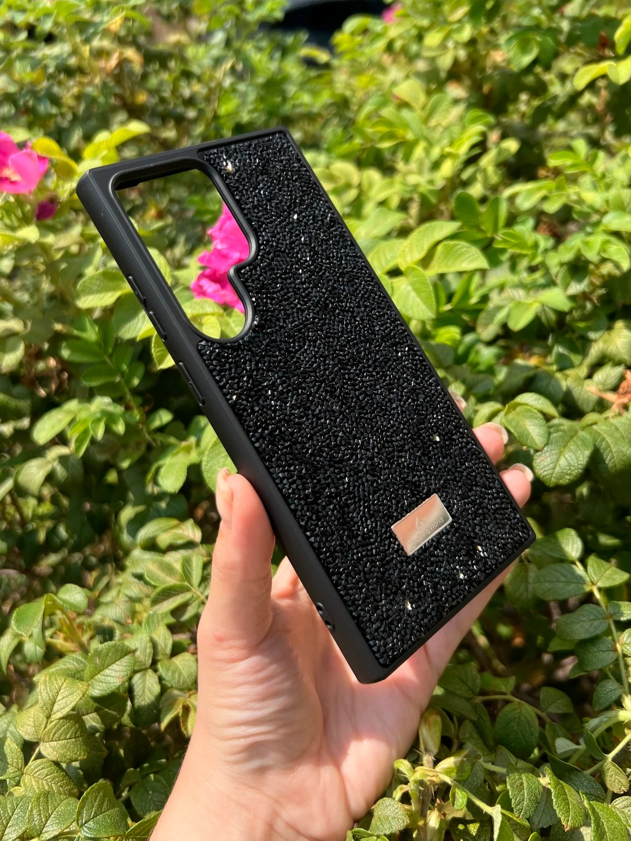 Черный силиконовый чехол the bling world для Samsung S24 Ultra / Самсунг S24 Ультра