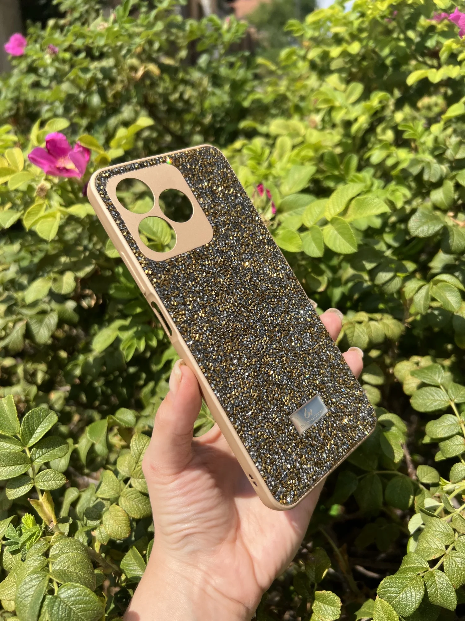 Золотой силиконовый чехол the bling world для Realme C51 и C53 и Note 50/Реалми С51 и С53 и Нот 50