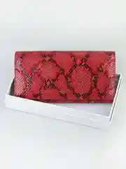 Красный женский кошелек из натуральной кожи