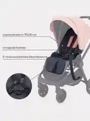 Кораллово-розовый коляска детская RANT basic ENERGY 3в1