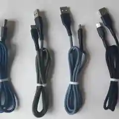 Кабель зарядный плетеный 1м на Type-C, Micro-USB, Lightning провод