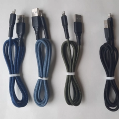 Кабель зарядный плетеный 1м на Type-C, Micro-USB, Lightning провод