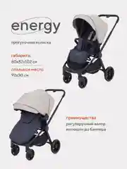 Тёмно-серый коляска прогулочная детская с реверсивным блоком RANT basic ENERGY