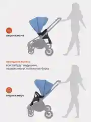 Голубой коляска прогулочная детская с реверсивным блоком RANT basic ENERGY
