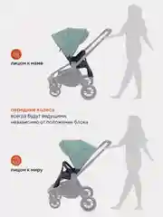Зеленый коляска прогулочная детская с реверсивным блоком RANT basic ENERGY