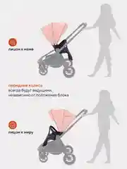 Коралловый коляска прогулочная детская с реверсивным блоком RANT basic ENERGY