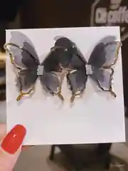 Индиго серьги бабочки