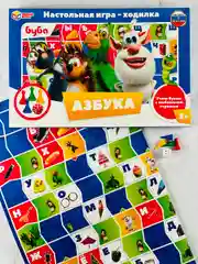 Развивающая настольная игра для ребенка ходилка бродилка домовой Буба азбука буквы мульт
