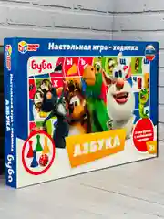 Развивающая настольная игра для ребенка ходилка бродилка домовой Буба азбука буквы мульт