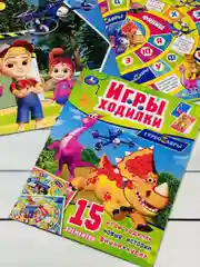 Игра бродилка книга Ходилка Турбозавры Робот Машина любимые герои из мультфильма Динозавр