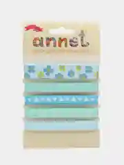 Розовый набор декоративных лент Annet. закладка для книг.В наборе пять атласных лент по 1 метру