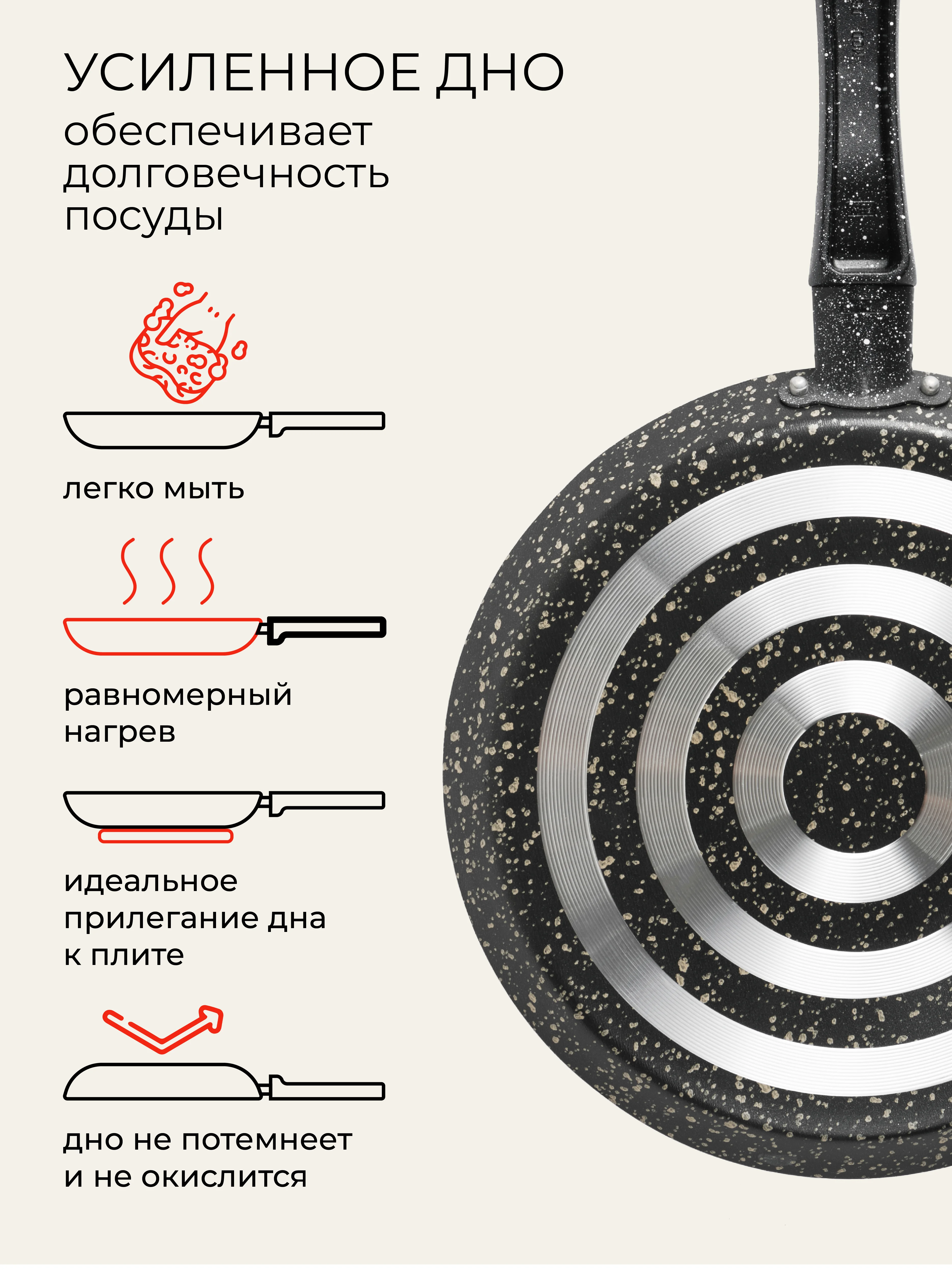 Сотейник с крышкой 24 см Constant Fine