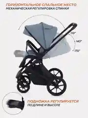 Голубой коляска детская RANT basic NEXUS 2в1