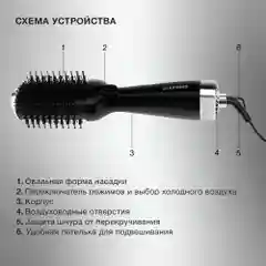 Фен-щетка Starwind SHB 7760, 1200 Вт