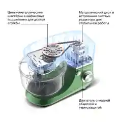 Миксер планетарный Starwind SPM5186, 1000Вт, коралловый