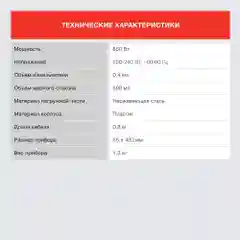 Блендер погружной Starwind SBP2201, 850 Вт, красный
