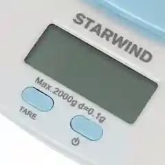 Весы кухонные электронные Starwind SSK2156, максимальный вес 2 кг
