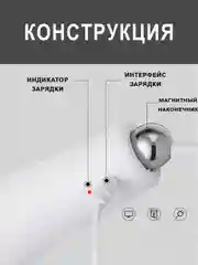 Белый лампа настольная 4 в 1, светильник с аккумулятором, светодиодная, фонарь