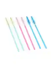 Силиконовые щеточки (кисточки) для бровей и ресниц, 6 штук