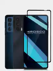Стекло для Motorola Edge 20, 20 Pro защитное ROSCO прозрачное олеофобное с черной рамкой