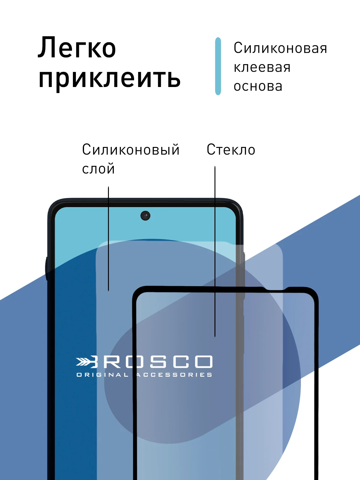 Стекло для Motorola Edge 20, 20 Pro защитное ROSCO прозрачное олеофобное с черной рамкой