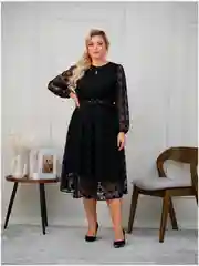 Черный платье женское, большие размеры