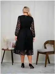 Черный платье женское, большие размеры
